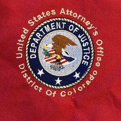 United States Department of Justice Tote Bag District Of Colorado embroidered