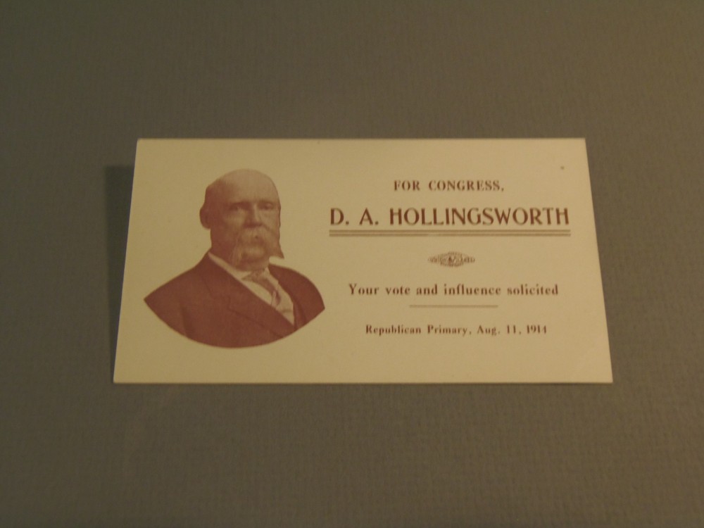 D. A. Hollingsworth for Congress Business Card