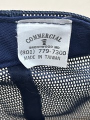 Commercial Mesh Trucker Hat Navy Blue IRS Snapback Government Theme