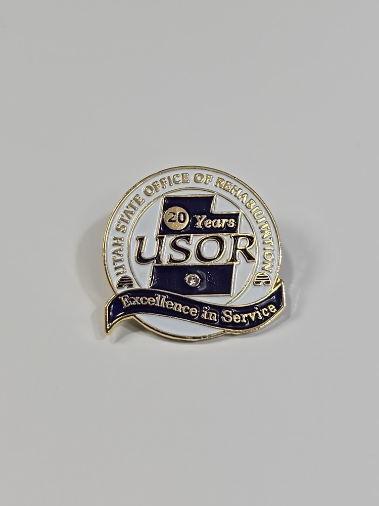 USOR 20 Years Utah State Office of Rehabilitation Pin Excellence in Service