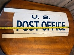 Vintage United States Post Office Sign Wood 34″L 13.75″W USPS Postal Service