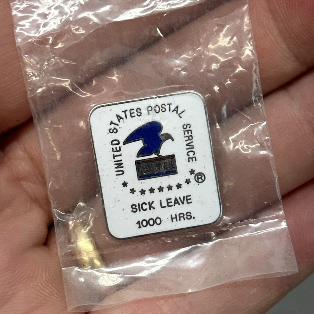 United States Postal Service Sick leave 1000 Hours Pin USA Eagle