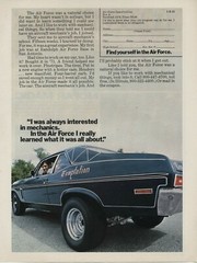 1973 Print Ad US Air Force Aircraft Mechanic Hot Rod Recruiting Randolph TX AFB