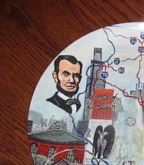 Land of Lincoln Illinois Art Collector Plate Postmaster Convention Chicago USA