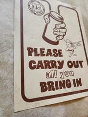 Vintage 1978 U.S. Forest Service Sign Woodsy Owl Give A Hoot Carry Out