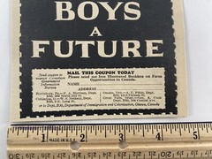 1927 Farming In Canada Gives Your Boys A Future Vintage Magazine Print Ad Old
